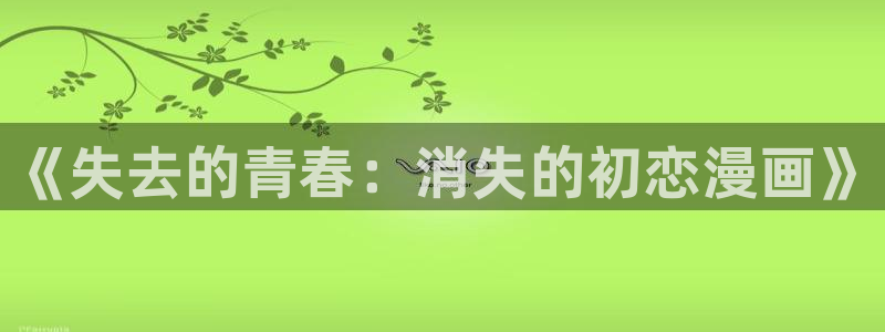 韩漫免费下拉式动漫网站：《失去的青春：消失的初恋漫画》